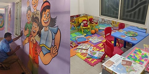 The interiors of ‘Kushi Hub’, the 600 sqft space, at the city’s KSR Railway Station.