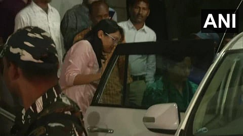 Jharkhand Mines Secretary Pooja Singhal arrested by Enforcement Directorate on Wednesday. (Photo | ANI Twitter)