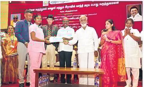 New medical equipment being handed over to government hospitals during an event organised at RGGGH in Chennai on Thursday | special special arrangement