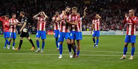 Atletico Madrid’s win away at Elche was enough to ensure Atleti will be playing in the Champions League next term. (Photo | AP)