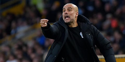 Manchester City coach Pep Guardiola (Photo | AP)