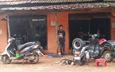 Sreedhi P can assemble any vehicle -- heavy ones, four-wheelers and two-wheelers, including vintage models. (Photo | Special Arrangement)