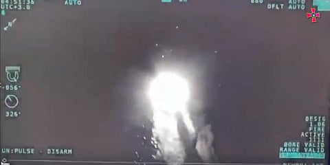 Screengrab from video released by Ukrainian defense.