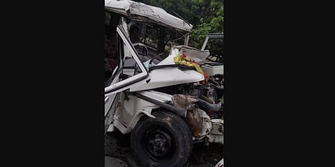 The incident occurred on Saturday night near Katya village in the Jogia Udaypur area. (Photo | ANI)