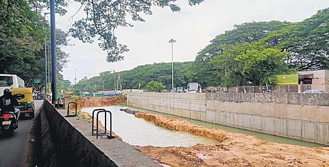 The Suranjan Das Road underpass is waterlogged now after last week’s rain | S Lalitha