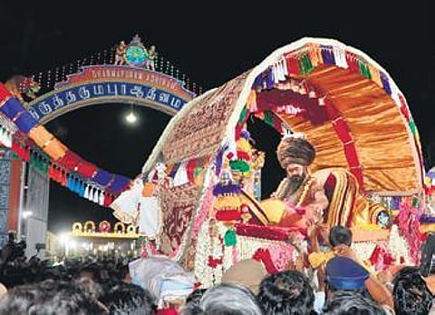 Dharmapuram Aadheenam being carried in a palanquin | Antony Fernando