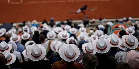 Spectators watch first round matches at the French Open tennis tournament in Roland Garros stadium in Paris, France. (Photo | AP)