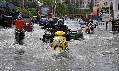 The flooded KSRTC bus stand premises. Following torrential rain, several parts of Kochi have witnessed flooding. (Photo | A Sanesh