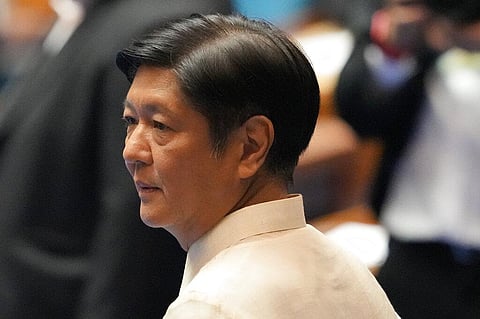 Philippine President-elect Ferdinand 'Bongbong' Marcos Jr. waits during his proclamation ceremony at the House of Representatives. (Photo | AP)