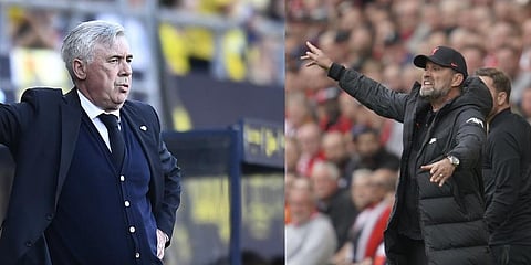 Carlo Ancelotti (L) Jurgen Klopp(R).(Photo | AP)