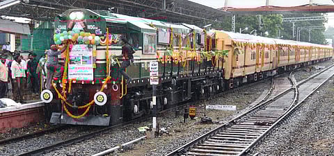 The Madurai-Theni special train flagged off by the Prime Minister. (Photo | K K Sundar, EPS)