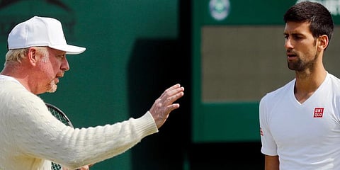 Six-time Grand Slam title winner Boris Becker (L) and Novak Djokovic teamed up for three years until 2017. (Photo | AP)