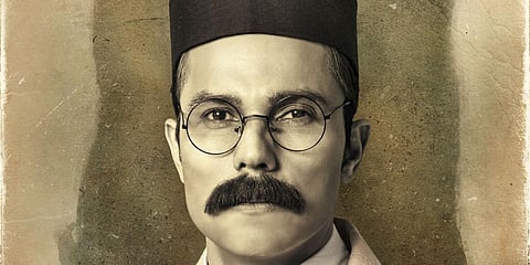 Randeep Hooda in a poster of 'Swatantra Veer Savarkar'. (Photo| Twitter)