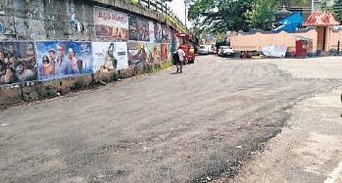 The temporarily renovated New Theatre-Thampanoor Road in Thiruvananthapuram