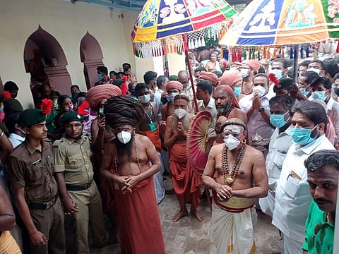 Dharmapuram Aadheenam in pooja function. (File | Express)