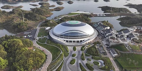 a venue of the 19th Asian Games Hangzhou 2022 in Hangzhou.(Photo | AP)