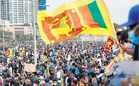 A protest against the current regime in Sri Lanka