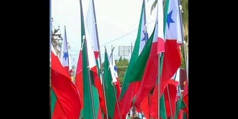 PFI flags used for representation.(Photo | Screengrab)