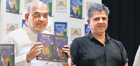 Amit Shah with Umendra Ratnu during a book launch on Friday | Shekhar yadav