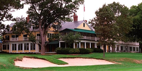 The clubhouse at The Country Club in Brookline, Mass. is shown Sept. 23, 1997. The U.S. Open returns to its roots at The Country Club, a location steeped in history. (Photo | AP)