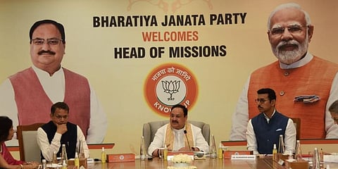 13 Envoys interacted with BJP chief today in Delhi