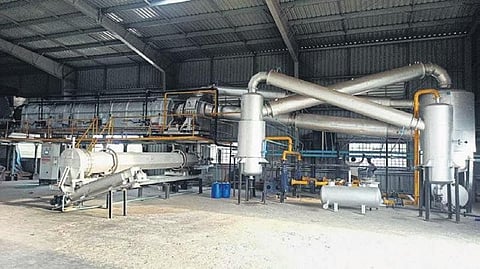 The pyrolysis plant ready to be inaugurated in Chinna Sekkadu, Manali. (File Photo)