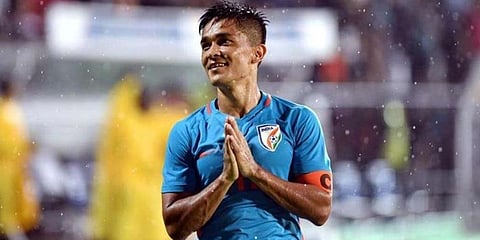 Indian striker Sunil Chhetri (Photo | PTI)