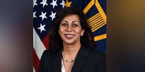 Indian American security expert Radha Iyengar. ( Photo | Twitter, @DepSecDef_COS)