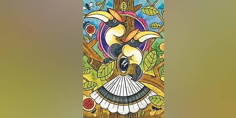 Paintings from Sudarshan Shaw’s ‘My Picture of Divinity’ series . (File Photo)