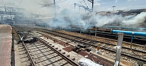 Multiple trains have been cancelled due to the foundation work for the air concourse being taken up at Yesvantpur railway station.