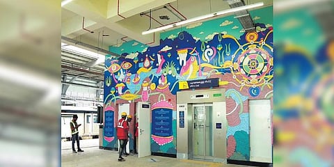 Vadakkekotta and SN Junction metro stations receiving finishing touches pics | T P Sooraj