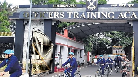A cycle rally by the Rashtriya Military School.