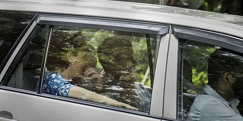 Congress leader Rahul Gandhi accompanied by Priyanka Gandhi Vadra arrive at the Enforcement Directorate. (Photo | PTI)
