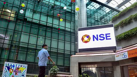 A view of the National Stock Exchange (NSE) building in Mumbai.