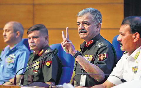 Military Affairs Additional Secretary Lt. General Anil Puri in a meeting | Shekhar yadav