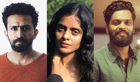 Actors Shine Tom Chacko, Kani Kusruti, Balu Varghese.