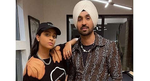 Lilly Singh and Diljit Dosanjh. (Photo | Diljit Dosanjh Instagram)