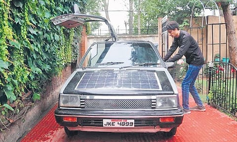 Bilal has spent over Rs 15 lakh on the making of the car | Express