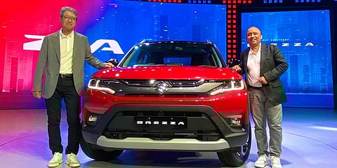 The new Brezza comes at a time when Maruti Suzuki is facing tough competition from South Korean car makers Hyundai and Kia.(Photo | Twitter, @MSArenaOfficial)