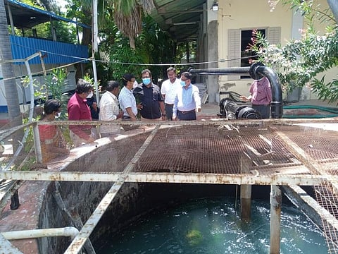 Official inspection revealed the presence of harmful bacteria in one of the water pumping wells in Agalangan. (Photo | Express)