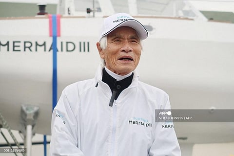 Famed ocean adventurer Kenichi Horie(Photo | AFP)