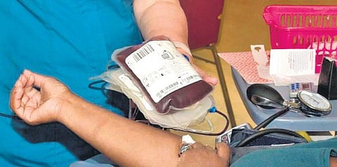 Representational image of blood donation.