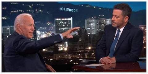 Biden last appeared on 'Jimmy Kimmel Live!' in September 2019, in the midst of his campaign during the Democratic Party presidential primary. (Photo | IANS)