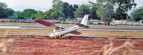 Videograb of the crash