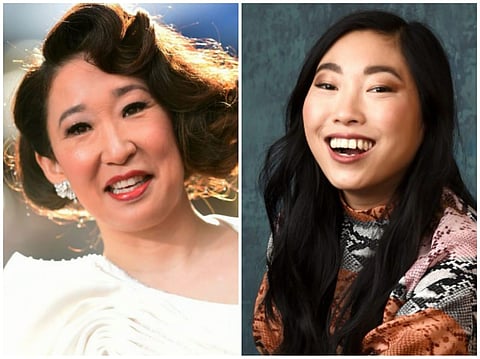 Sandra Oh and Awkwafina. (Photos | AFP/AP)
