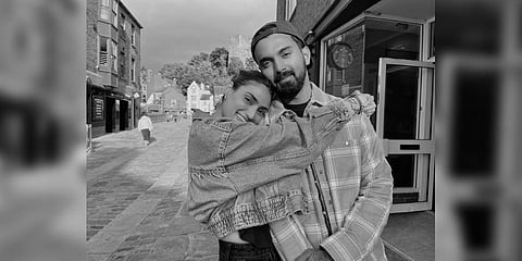 Actress Athiya Shetty with cricketer KL Rahul (Photo | Instagram)