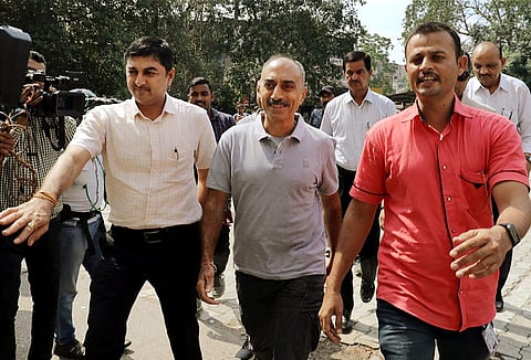 Police produce Sanjiv Bhatt in court in Ahmedabad. (Photo | PTI)