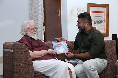 Nambi Narayanan, the brand ambassador of the project releasing 'Project English'.