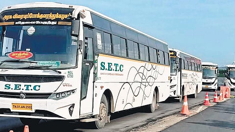Image of SETC buses used for representational purpose