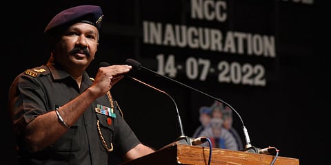 Lt Col Dr Samuel J Premkumar addresses the audience. (Photo| R Satish Babu, EPS)